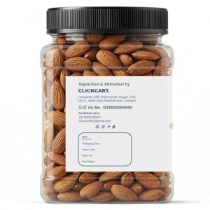 Avogro Premium California Almonds 1KG | Whole Badam Kernels | Crunchy Natural Nuts | Handpicked Quality | Ideal for Snacking, Baking, Cooking, Desserts | Hygienically Packed